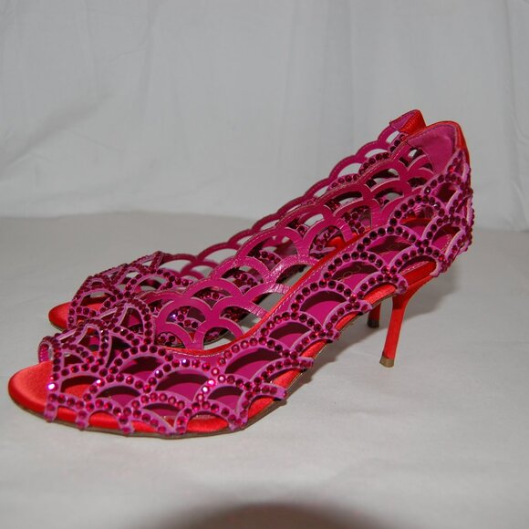 Sergio Rossi Pink Open-Toe Heels - Picture 5 of 15